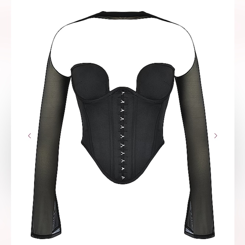 House Of CB…Black Corset Bustier Top. XS - Picture 6 of 9